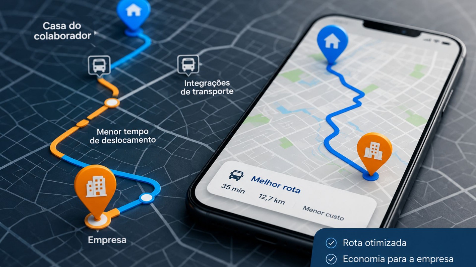 Roteirização inteligente - Melhor rota e economia